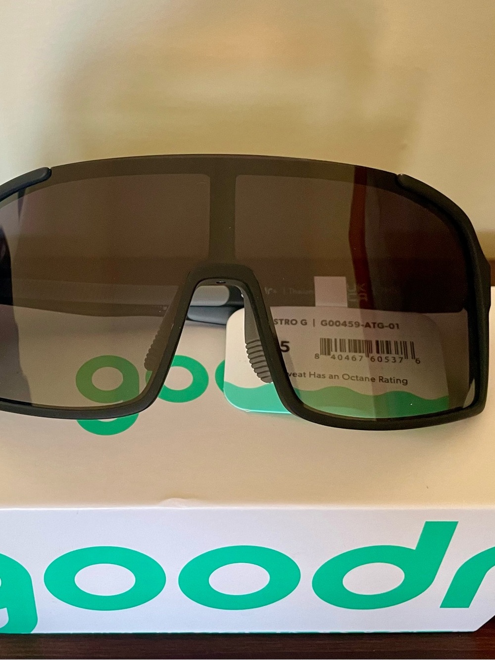 Men's Black Shield Sunglasses - Polarized Lens